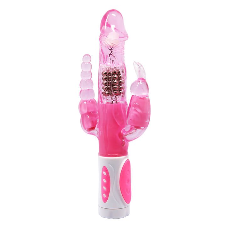 DV11A Dương vật giả xoay ngoáy với 2 nhánh rung âm đạo hậu môn