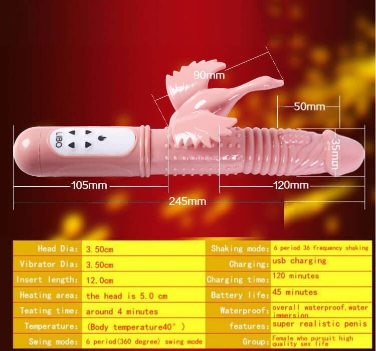 DV13E Dương vật giả đa rung rung thụt âm đạo kích thích âm vật