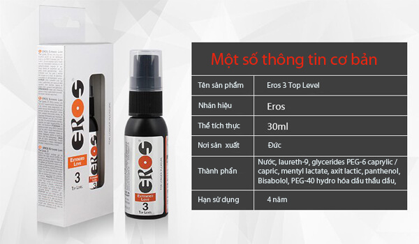 XTS17A Thuốc xịt quan hệ lâu ra từ Đức Eros Extended Love