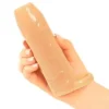 Bao cao su đôn dên khúc giữa hở đầu sướng dương vật nam BD25B SUPERME, chất liệu T-Skin màu da, tăng 30% kích thước, có quai đeo tinh hoàn.