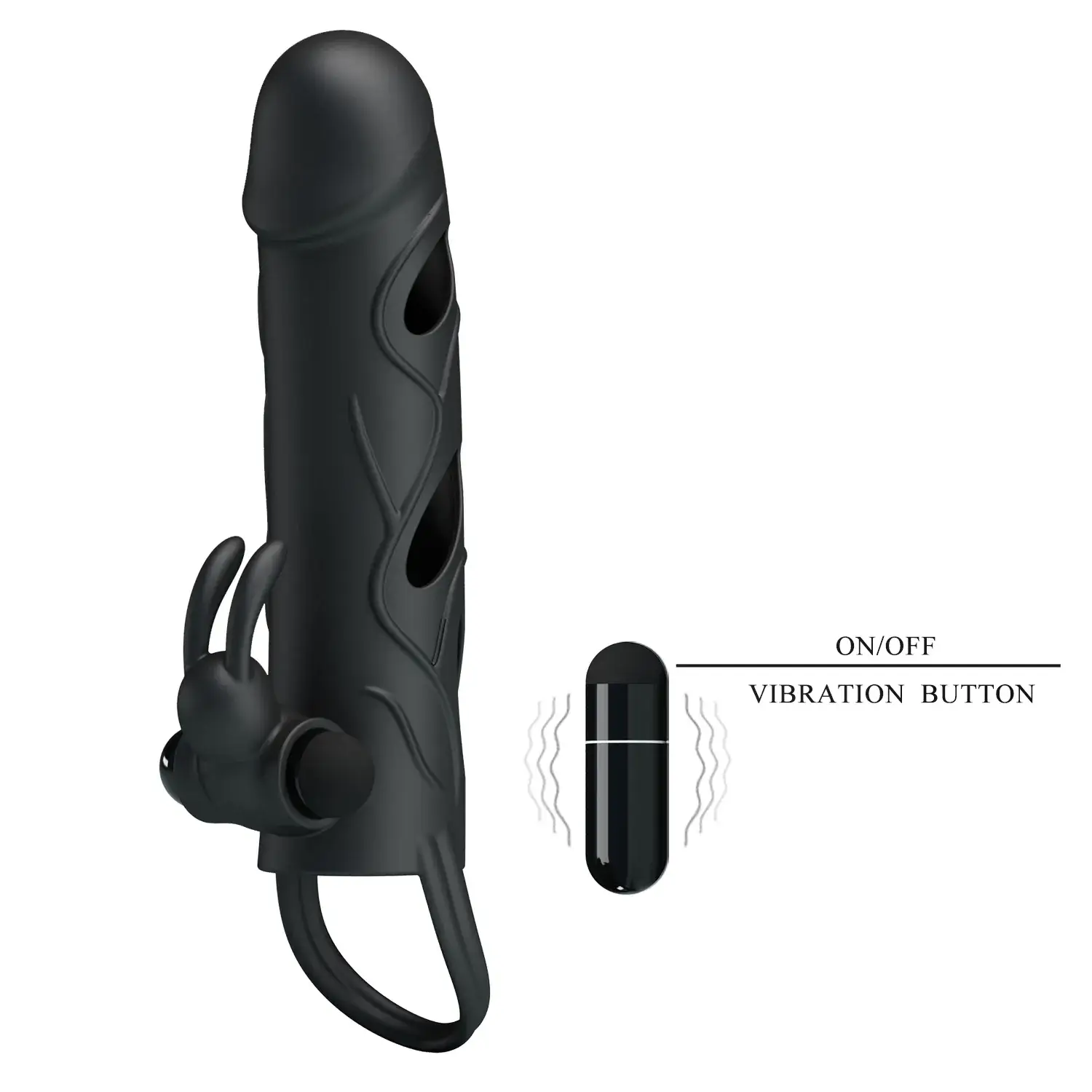 bao cao su đôn dên nâng cấp cậu nhỏ BD33, silicone cao cấp, rung kích thích, nâng cấp cậu nhỏ