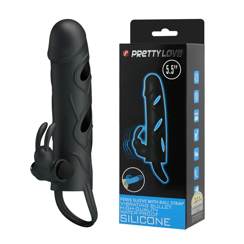 bao cao su đôn dên nâng cấp cậu nhỏ BD33, silicone cao cấp, rung kích thích, nâng cấp cậu nhỏ