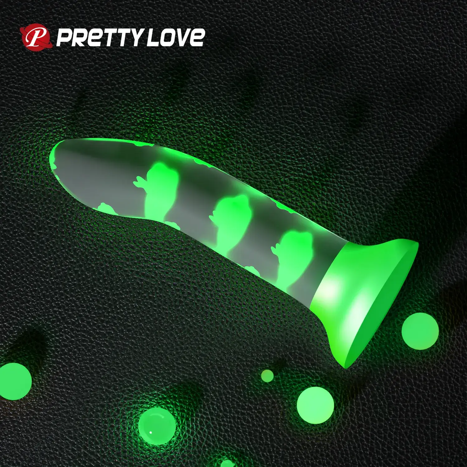 Dương vật gắn tường cao cấp phát sáng trong đêm cho nữ thủ dâm tự sướng DV33D PRETTY LOVE, silicon mềm, đế hít mạnh, lõi thỏ dạ quang, chống nước.