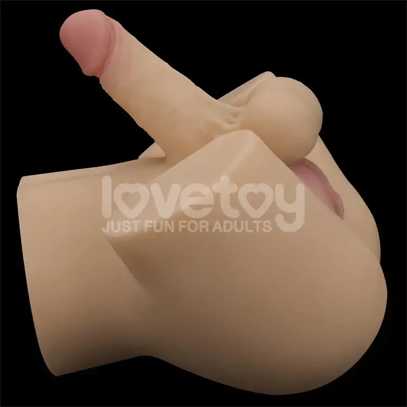 Dương vật giả kết hợp âm đạo giả cao cấp cho nam nữ les gay, DV36M silicon an toàn, 7 chế độ rung, chống nước, kèm quần lót lọt khe