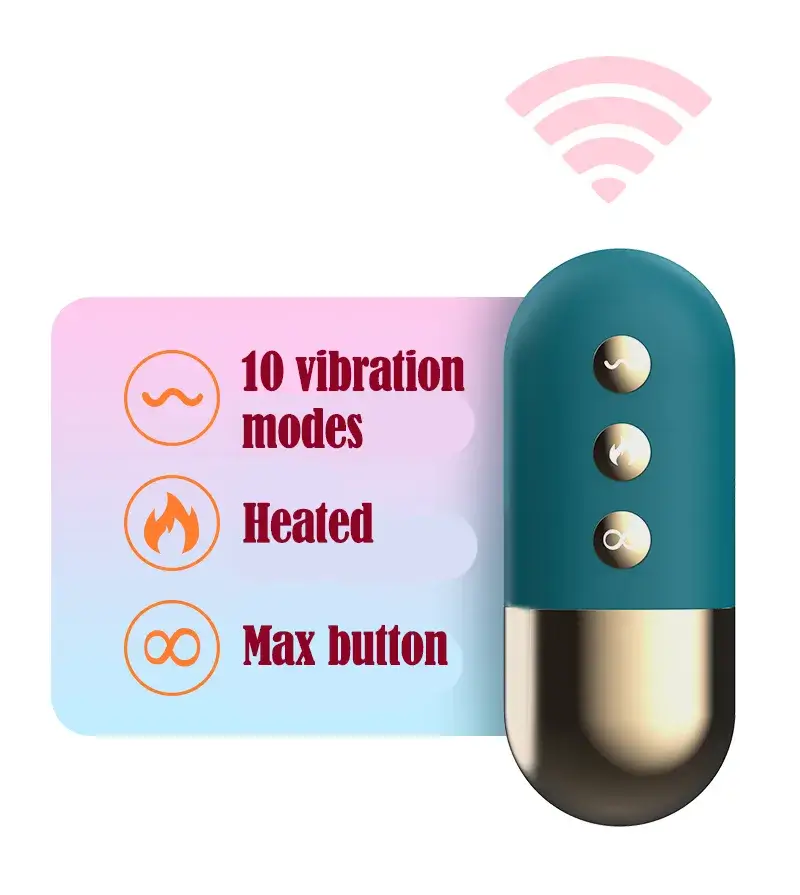 Trứng rung tình yêu không dây làm nữ sướng EG12A silicone 10 chế độ rung ấm nóng điều khiển từ xa kích thích âm đạo điểm G